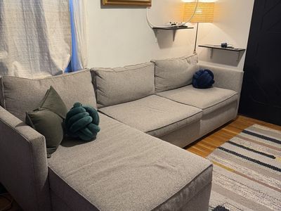 West Elm 2-Piece Sleeper Sectional w/ Storage Chaise