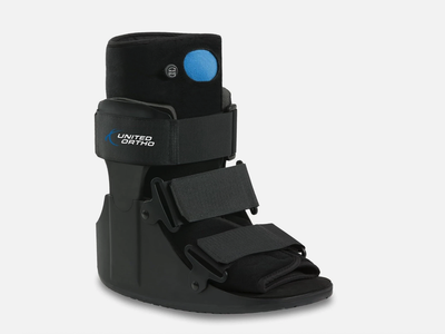 United Ortho Short Air CAM Walker Fracture Boot Small Black Pneumatic Walking Boot