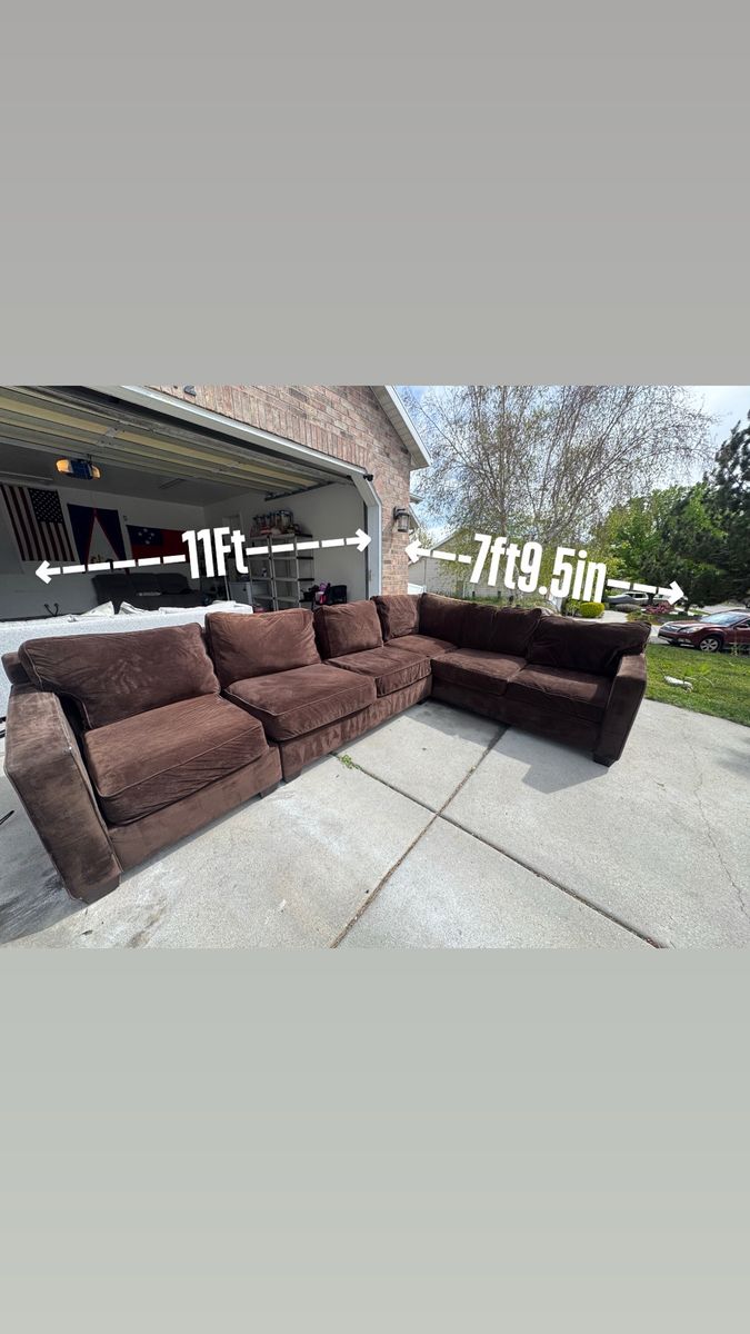 brown 3 Piece Sectional $200