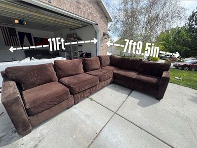 brown 3 Piece Sectional $200