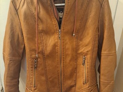 Womens Lock and Love leather looking jacket
