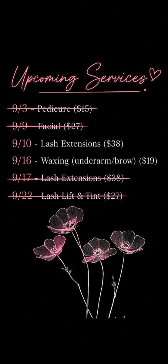 looking for models to fill my last two available services for September