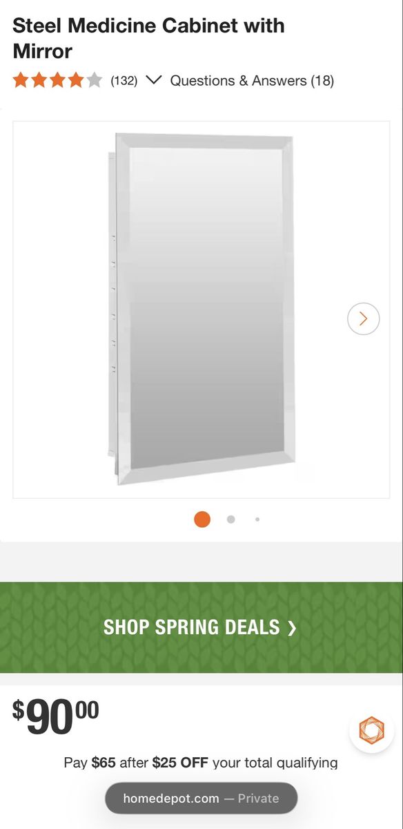 Mirrored medicine cabinet - new in box