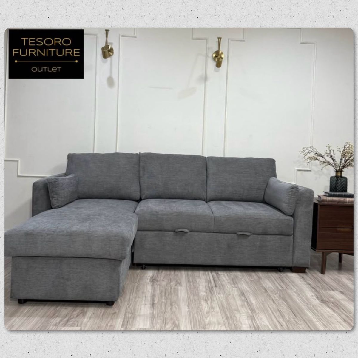 LUKE SECTIONAL SOFA BED WITH STORAGE