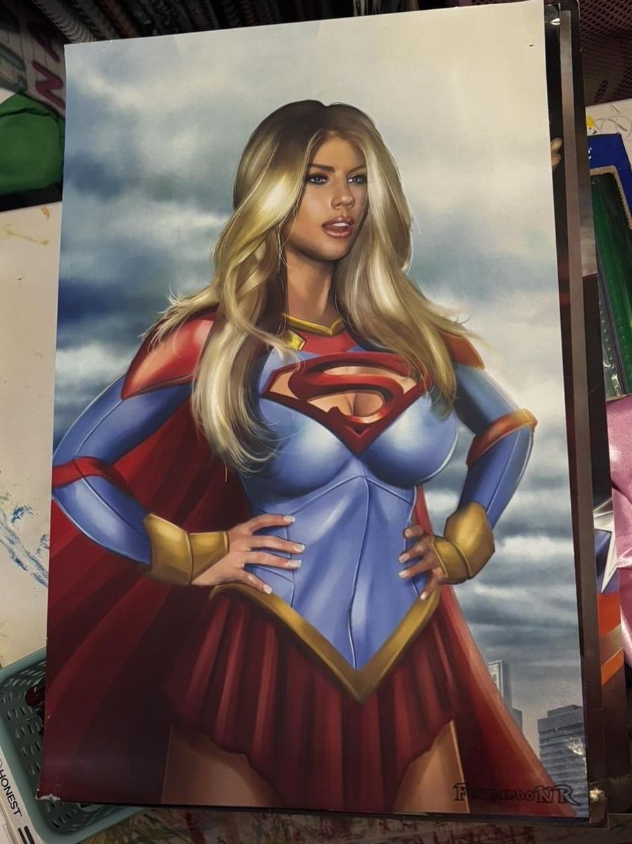 FernandoNR Supergirl 17 x 11 Print - DC Comics Inspired Fan Art