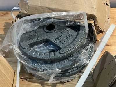 New 1 inch cast iron weight plates set