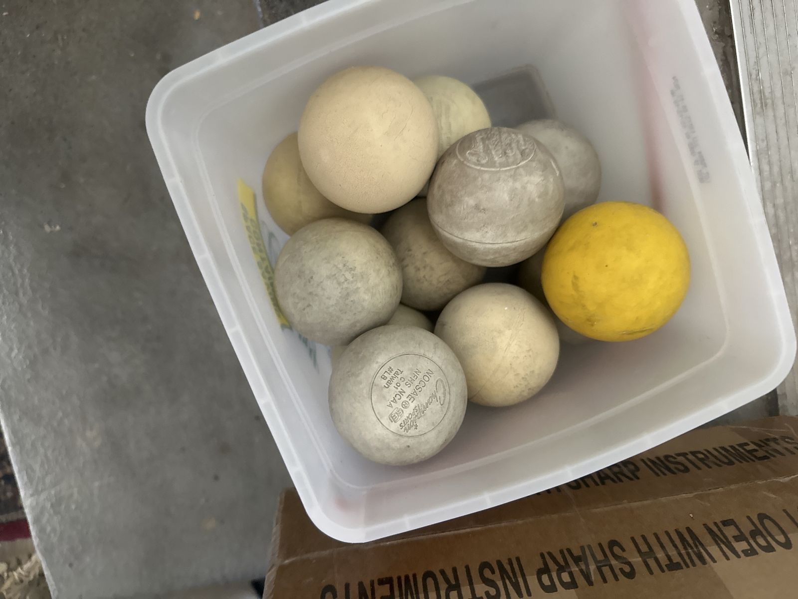 Champion Sports NCAA Lacrosse Balls - Mixed Colors & Condition, Bulk Lot