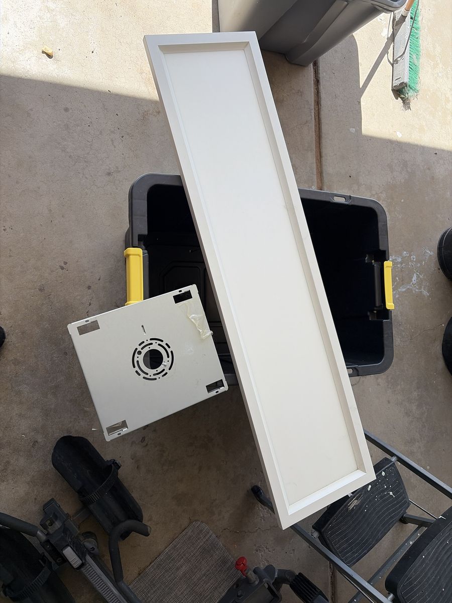 White Rectangular LED Light Fixture Pane 