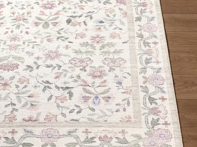 Livabliss Thistle Pink Modern Floral 7.9 ft. x 10.2 ft. Area Rug