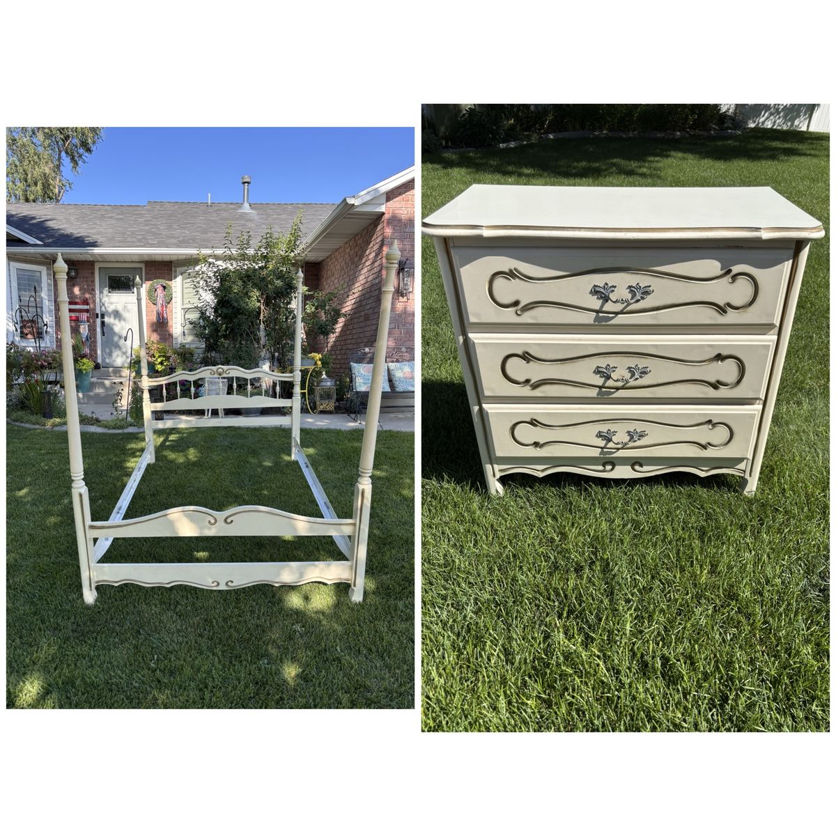 Darling Vintage Mid Century French Provincial Bedroom Set