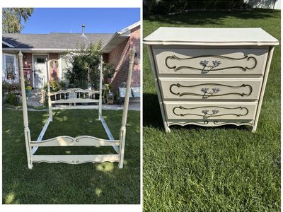 Darling Vintage Mid Century French Provincial Bedroom Set