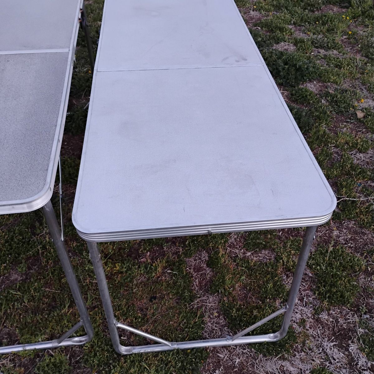 Vintage Folding Aluminum Camping Table 24x60