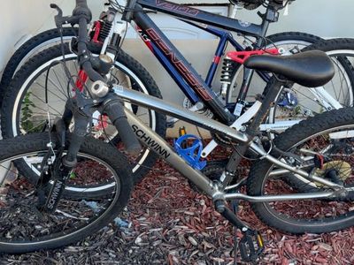 Schwinn Ranger 24" Kids Mountain Bike & Genesis V2100 26" Adult Mountain Bike (2-Pack)