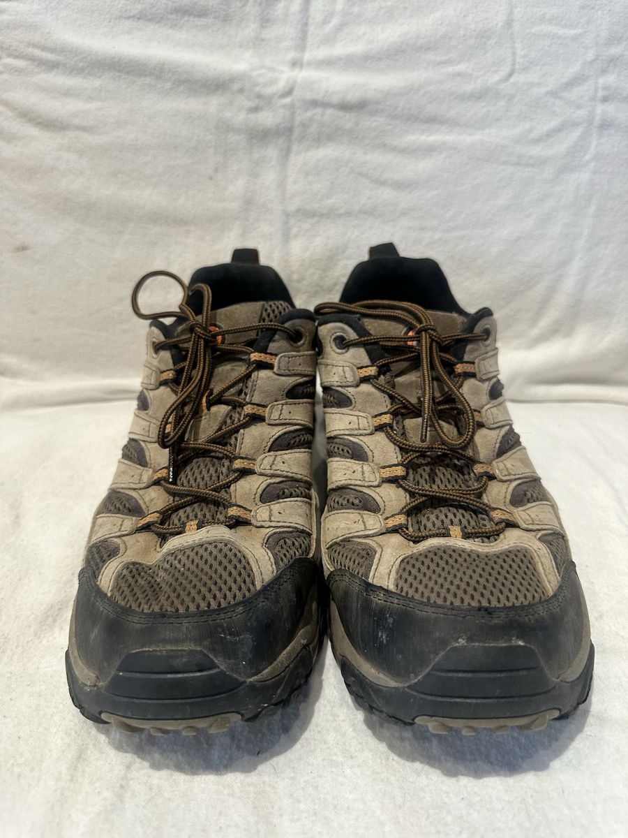 Merrell men’s size 11.5 walnut mesh/Leather hiking shoes