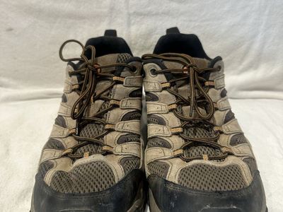 Merrell men’s size 11.5 walnut mesh/Leather hiking shoes