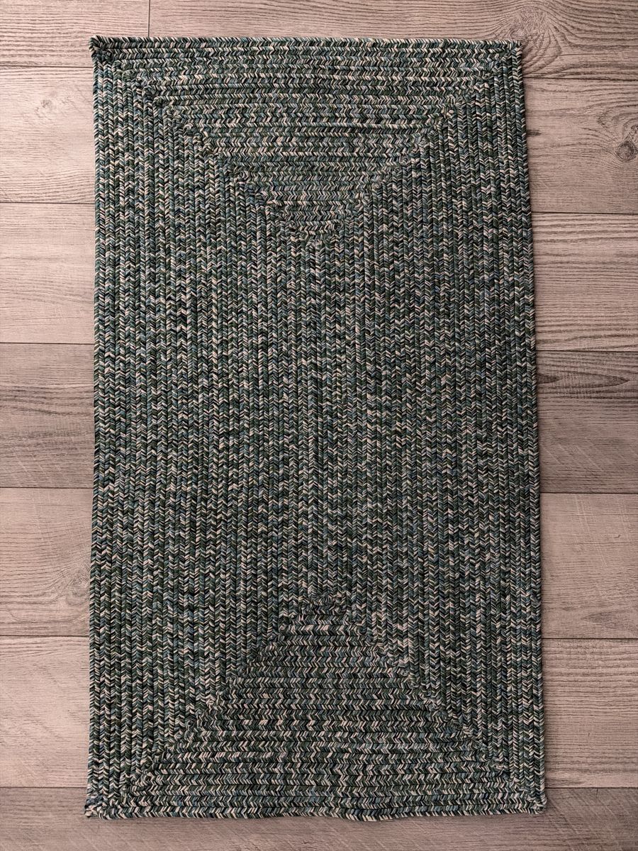 Safavieh Braided Teal/Green Indoor/Outdoor Accent Rug (2'3" x 4')