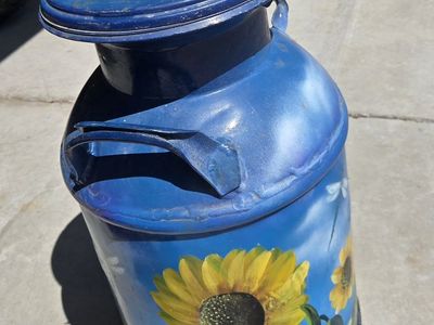 Vintage Painted Milk Can and Watering Can