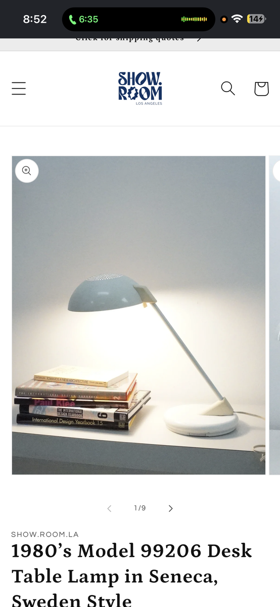 New in box vintage chrome desk lamp 