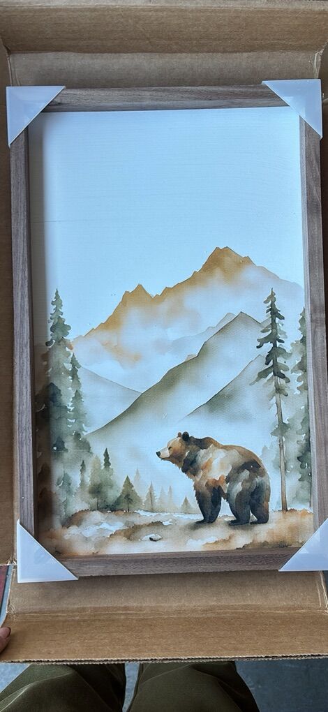 Bear In The Mountains Painting