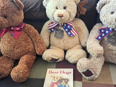 3 large special 100th anniversary teddy bears