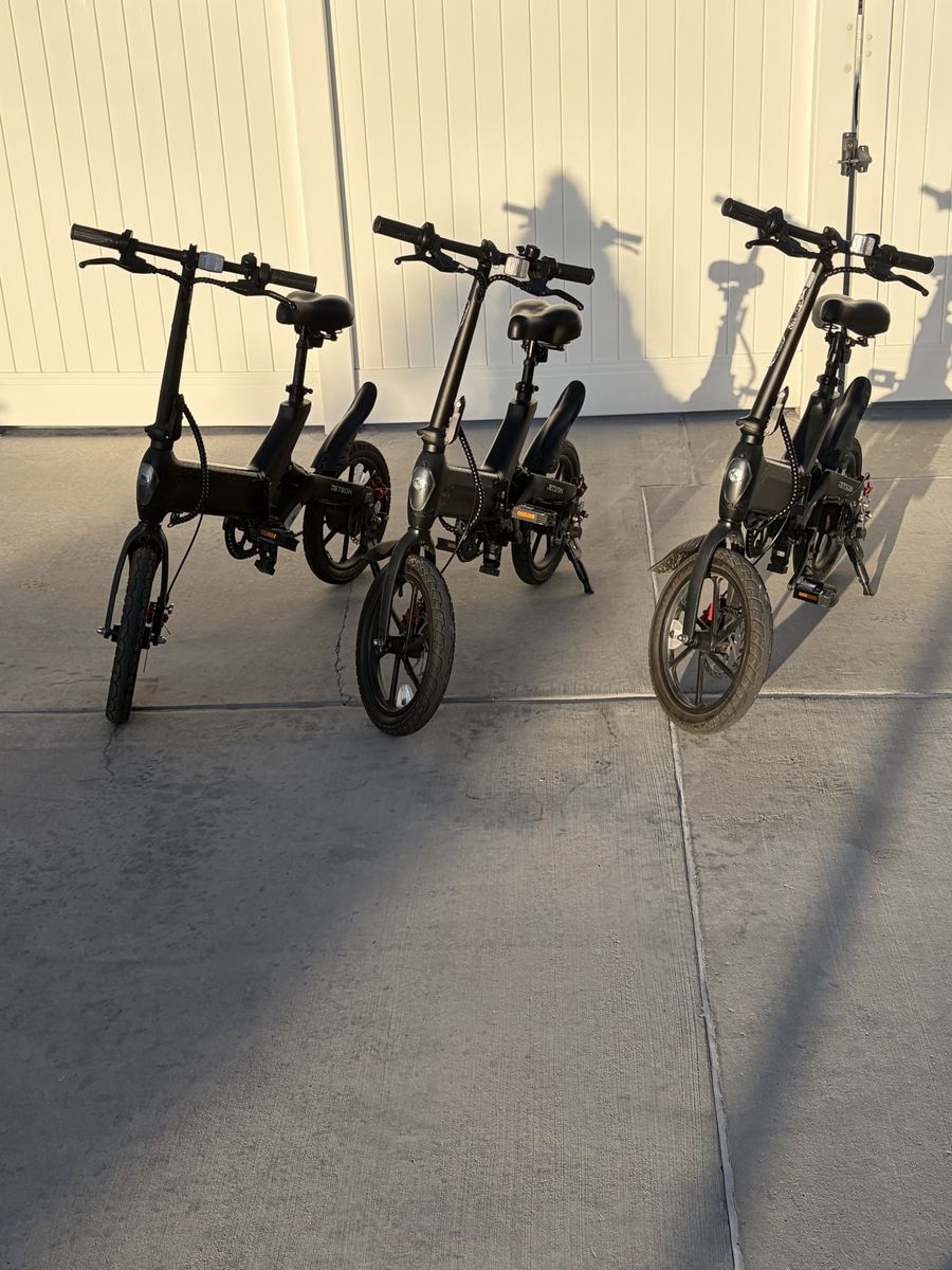 Jetson Haze Folding Electric Bicycle 14" Wheels Black - Set of 3 E-bikes