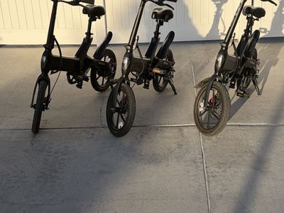 Jetson Haze Folding Electric Bicycle 14" Wheels Black - Set of 3 E-bikes