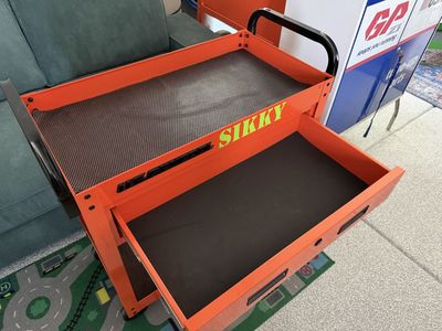 U.S. General Orange Rolling Tool Cart with Single Locking Drawer