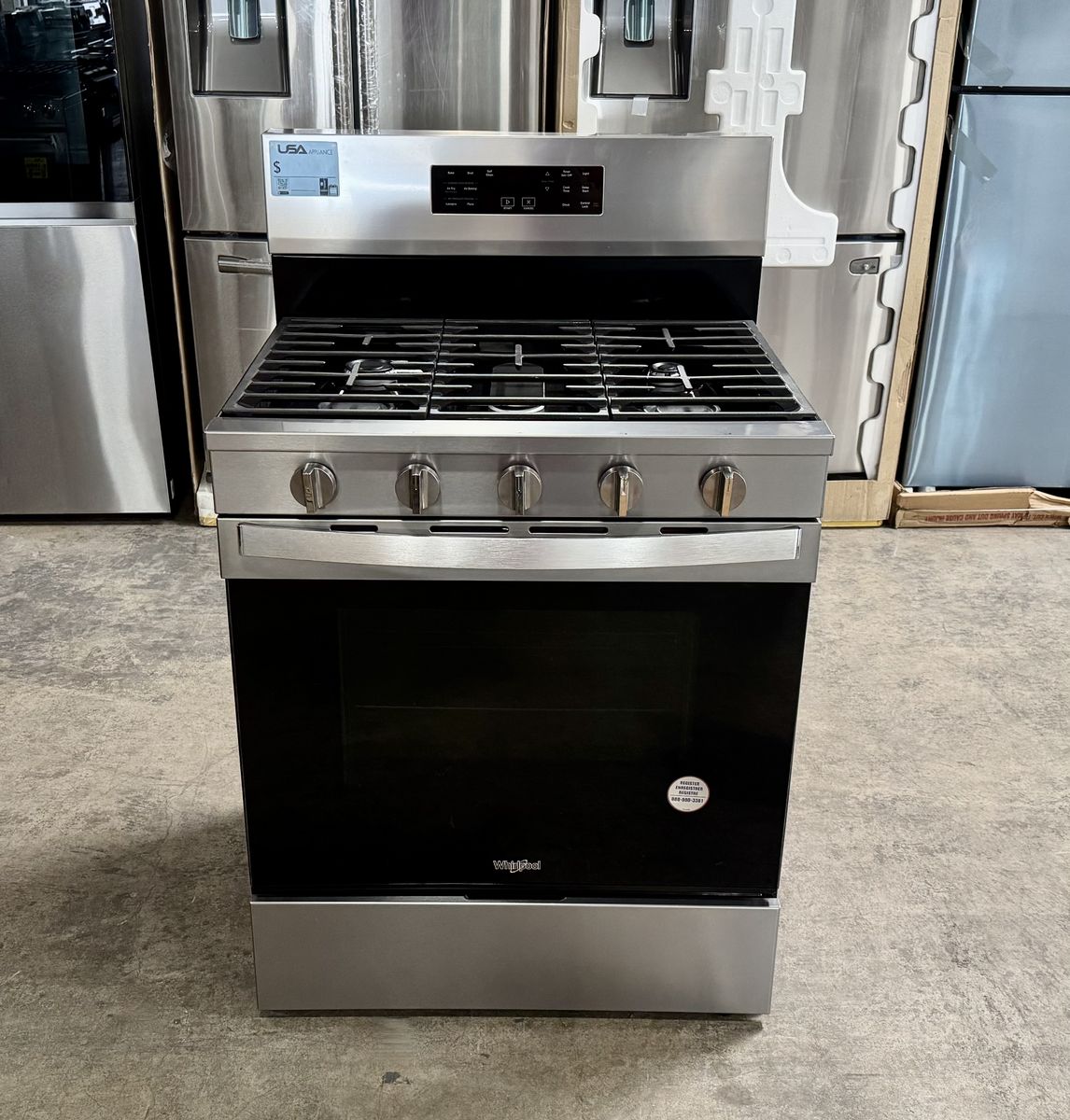 WHIRLPOOL GAS RANGE STAINLESS STEEL