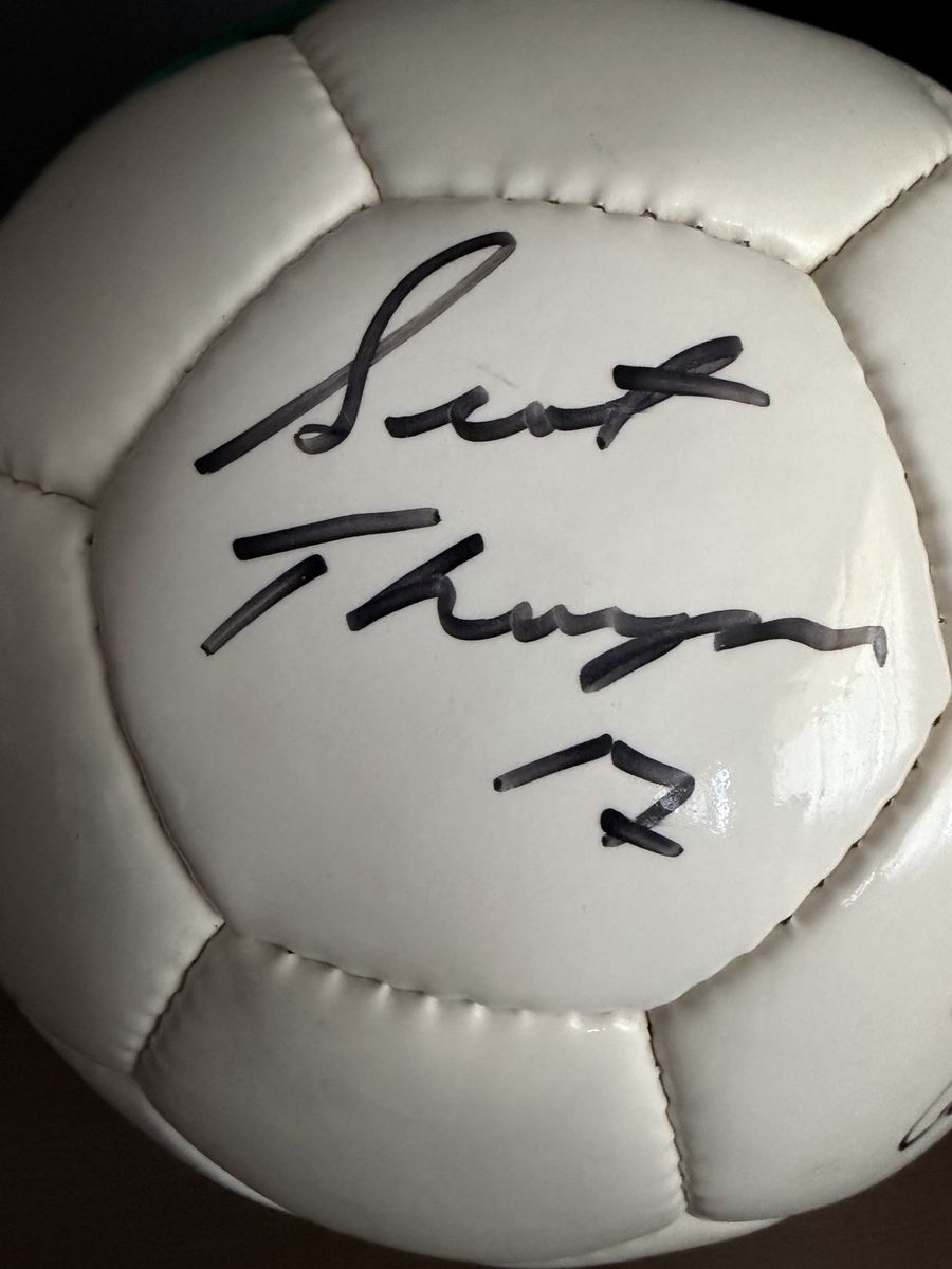 LA Galaxy Autographed Soccer Ball - Scott Thompson #17 & Christian Wilhelmsson #28 Signatures