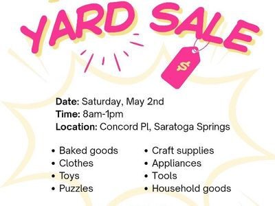 Community Yard Sale in Saratoga Springs