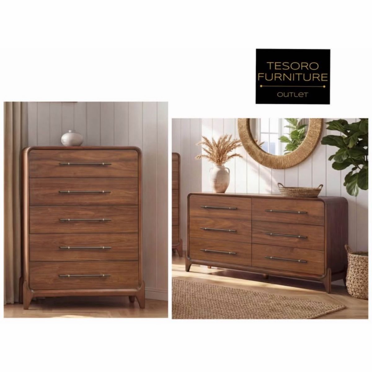 MCM ROCKFORD DRESSER SET WE OFFER DELIVERY 
