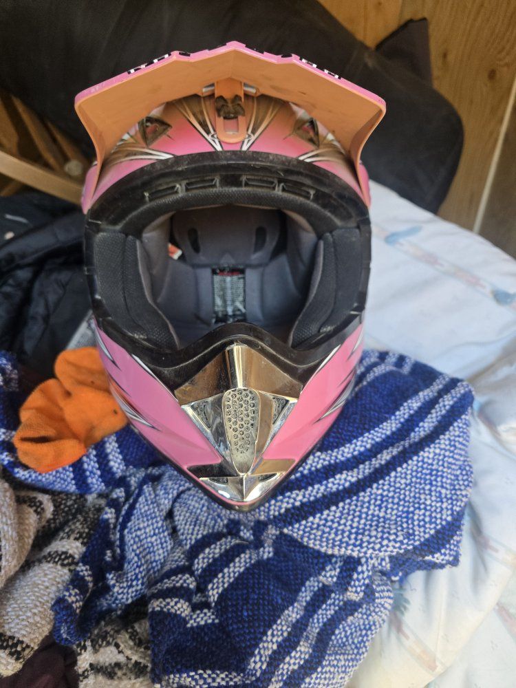 HJC Off-Road Dirt Bike Helmet Pink/Black Size Large