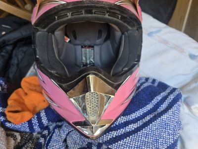 HJC Off-Road Dirt Bike Helmet Pink/Black Size Large