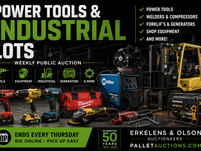 Power Tools • Industrial Equipment • Auto Parts – Weekly Online Auction