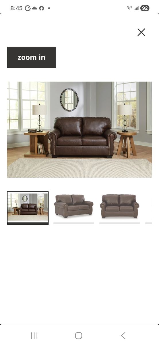 New Leather Ashley loveseat