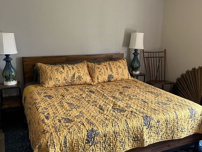 King Size - Wooden Platform Bed Frame with Headboard