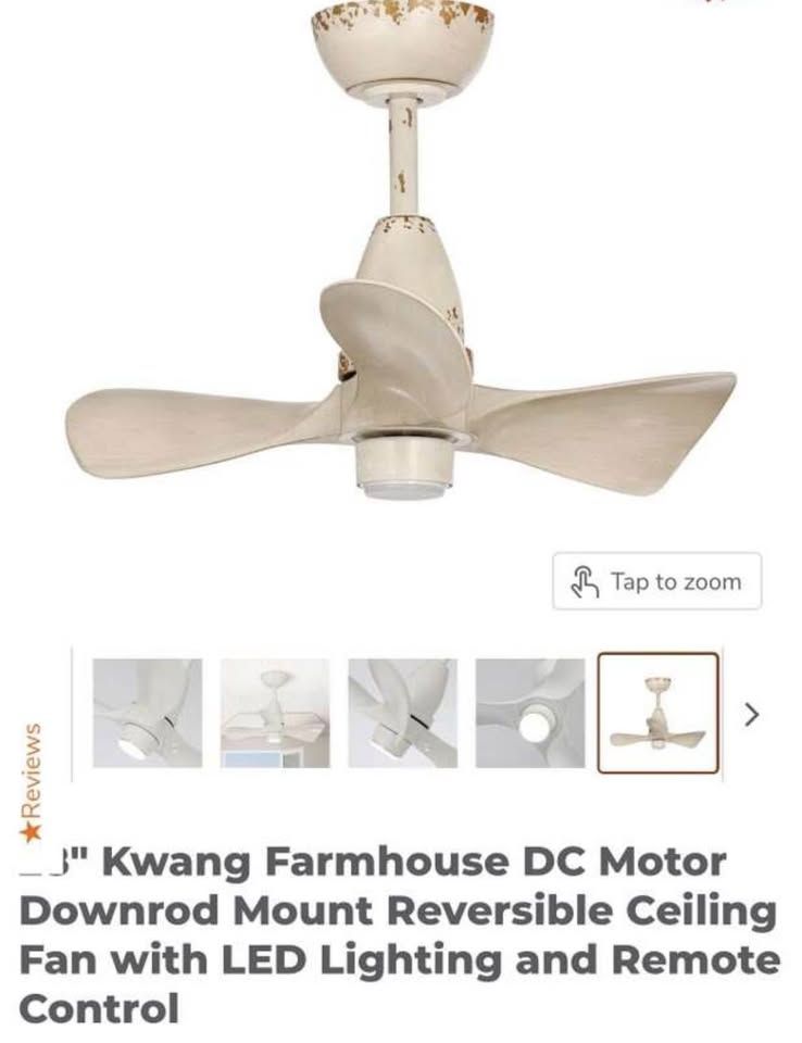 28” Kwang Farmhouse Ceiling Fan With LED & Remote