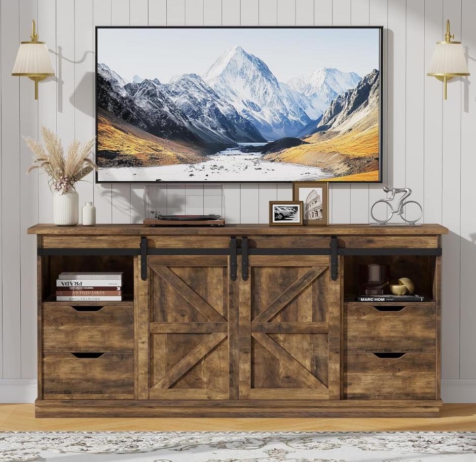Factory Fresh- Farmhouse Entertainment Center/TV Stand