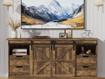 Factory Fresh- Farmhouse Entertainment Center/TV Stand