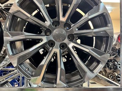 22x9.0 RS-40 Gunmetal Machined Face Wheel Rim lug pattern 6x139.7 offset 31mm. Brand new set of 4 wheels.