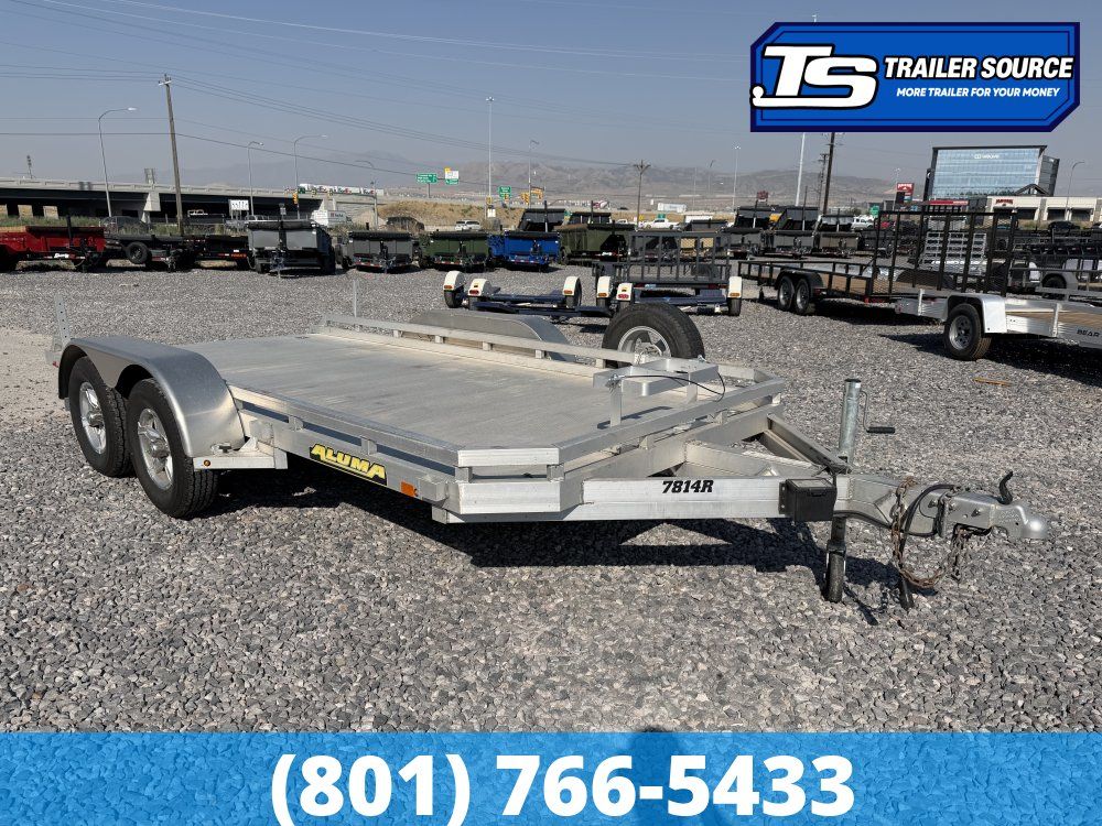6.5x14 Aluma UTILITY Equipment Trailer - 7K GVWR - Alloy Wheels, Slide Out Ramps, Spare Tire, Stabilizer Jacks
