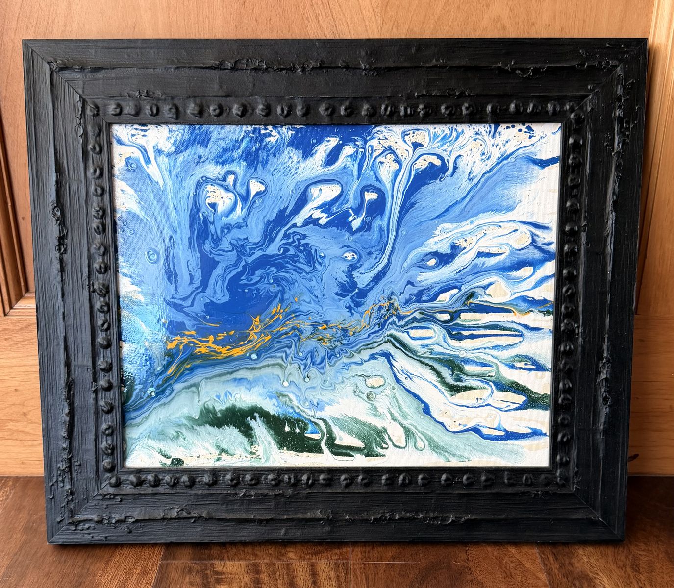 Estate sale - 14" x 12" painting with black wood frame