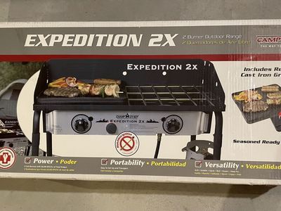 Camp Chef Expedition 2X 2-Burner Outdoor Range with Reversible Cast Iron Grill/Griddle $50.00