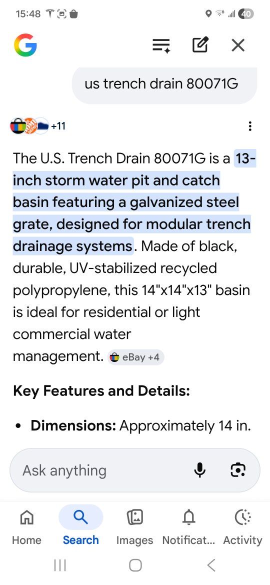 13×13 storm water catch basin