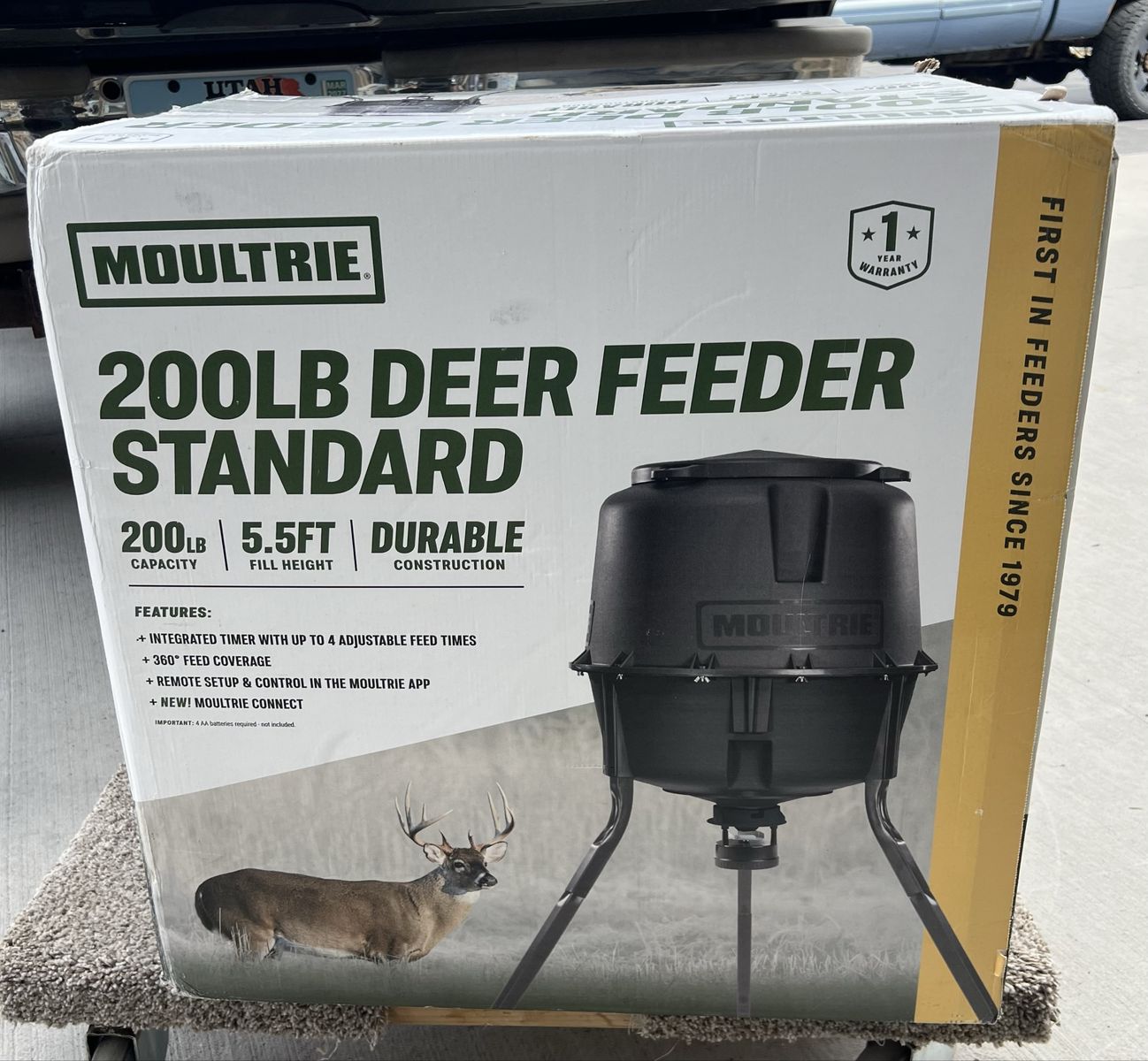 Moultrie Deer Feeder Stand 200 Lb Capacity Sync To
