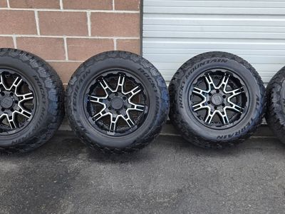 SET OF 4 LT TRUCK WHEELS AND TIRES 6 LUG