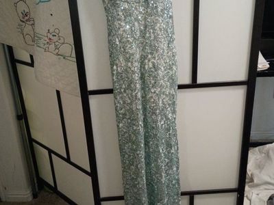 NWT Sequin Formal Evening Dress Size Small Mint Green