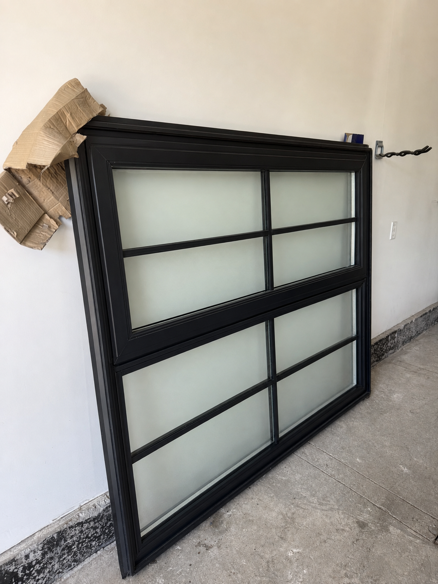Black Framed Glass Window 6ft x 5ft