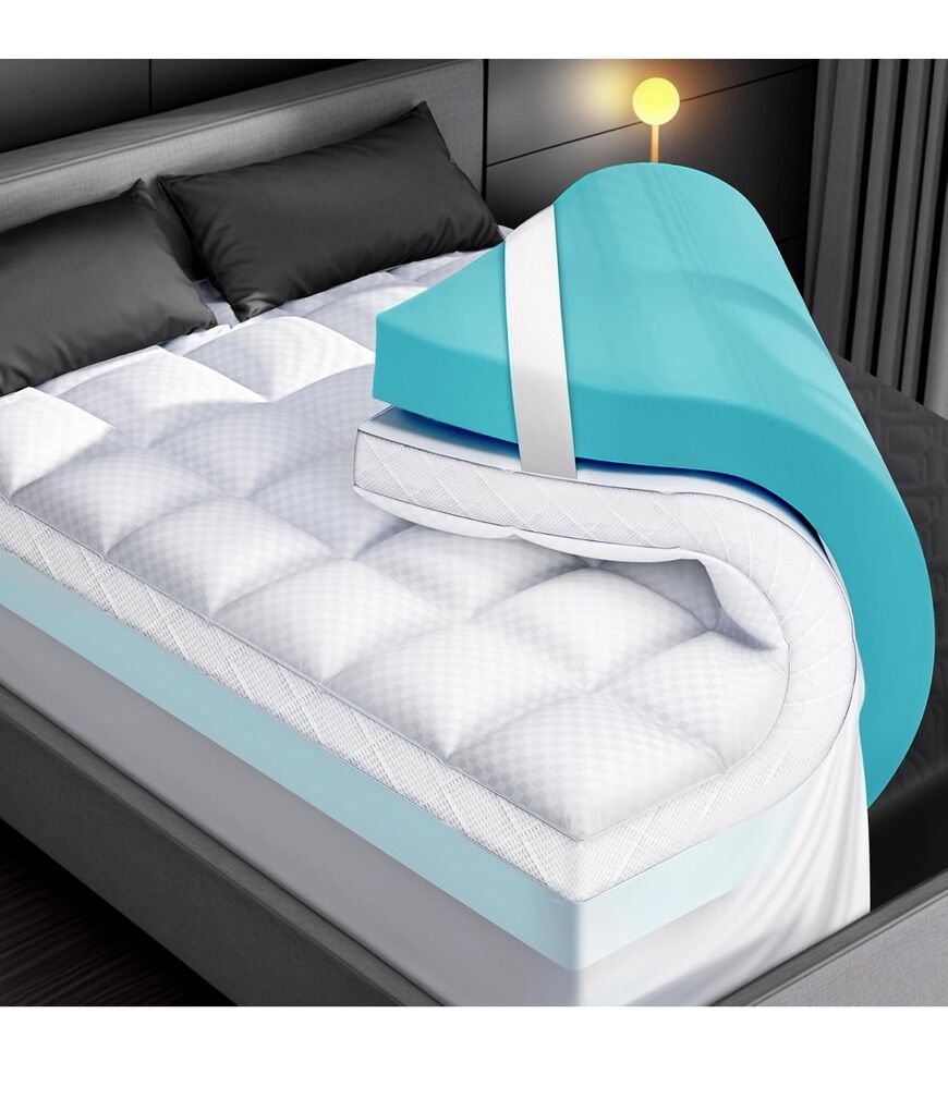 Dual Layer Memory Foam Mattress Topper King NEW