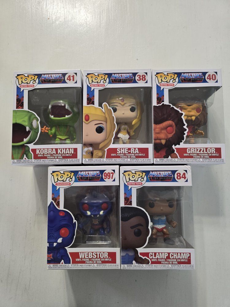 Funko Pop Masters of the Universe Vinyl Figures - She-Ra, Grizzlor, Kobra Khan, Clamp Champ $8 each